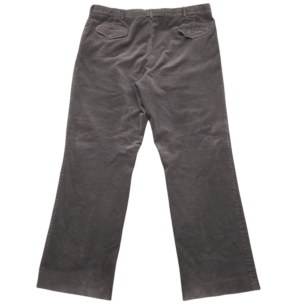 VTG 90s LL Bean Corduroy Pants Pleated Front Gray‎ Mens 40x32 - Picture 2 of 8
